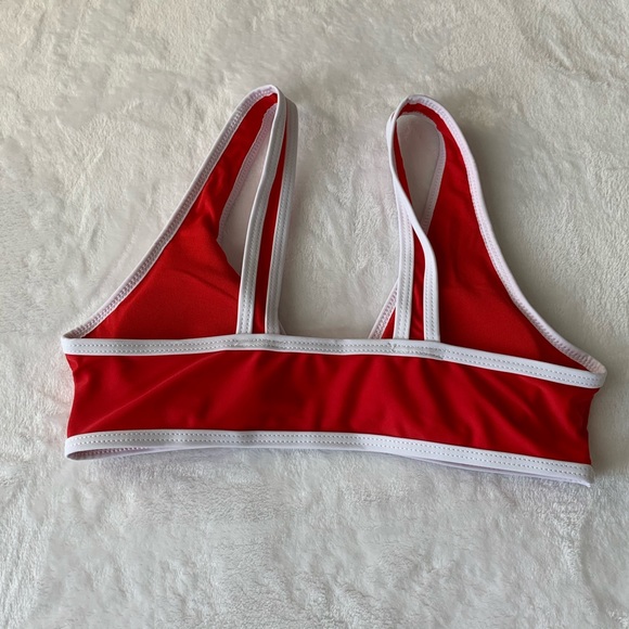 Red and white high waisted bikini - Picture 5 of 9